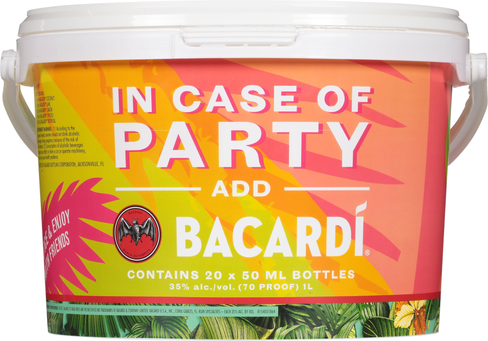 The Bacardi Bucket 20X 50ml Bottles Liquor Rum White Rum Drinkun.com