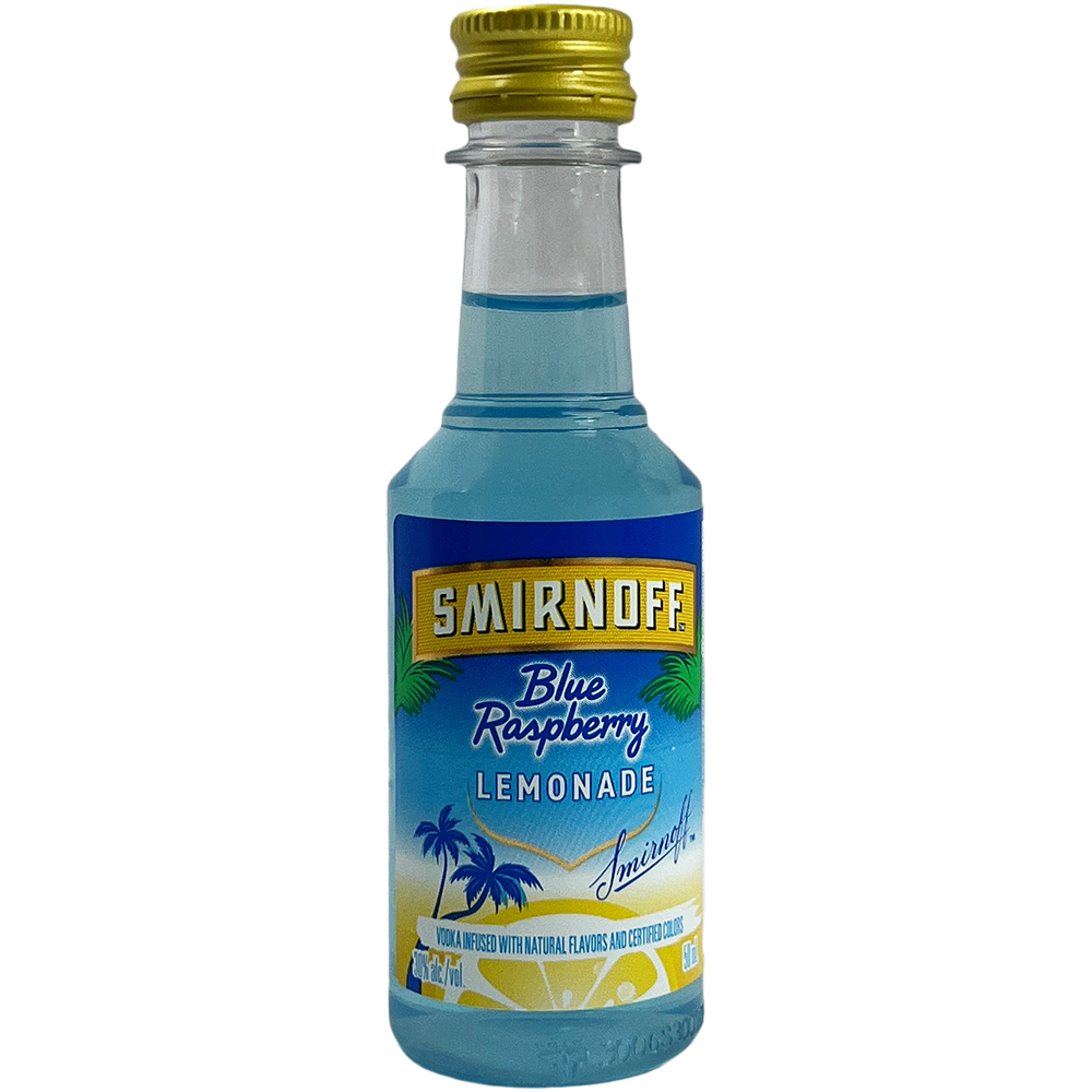 Smirnoff Blue Raspberry Lemonade (Vodka Infused With Natural Flavors) 50ml Bottle Liquor Vodka Flavored Vodka Drinkun.com