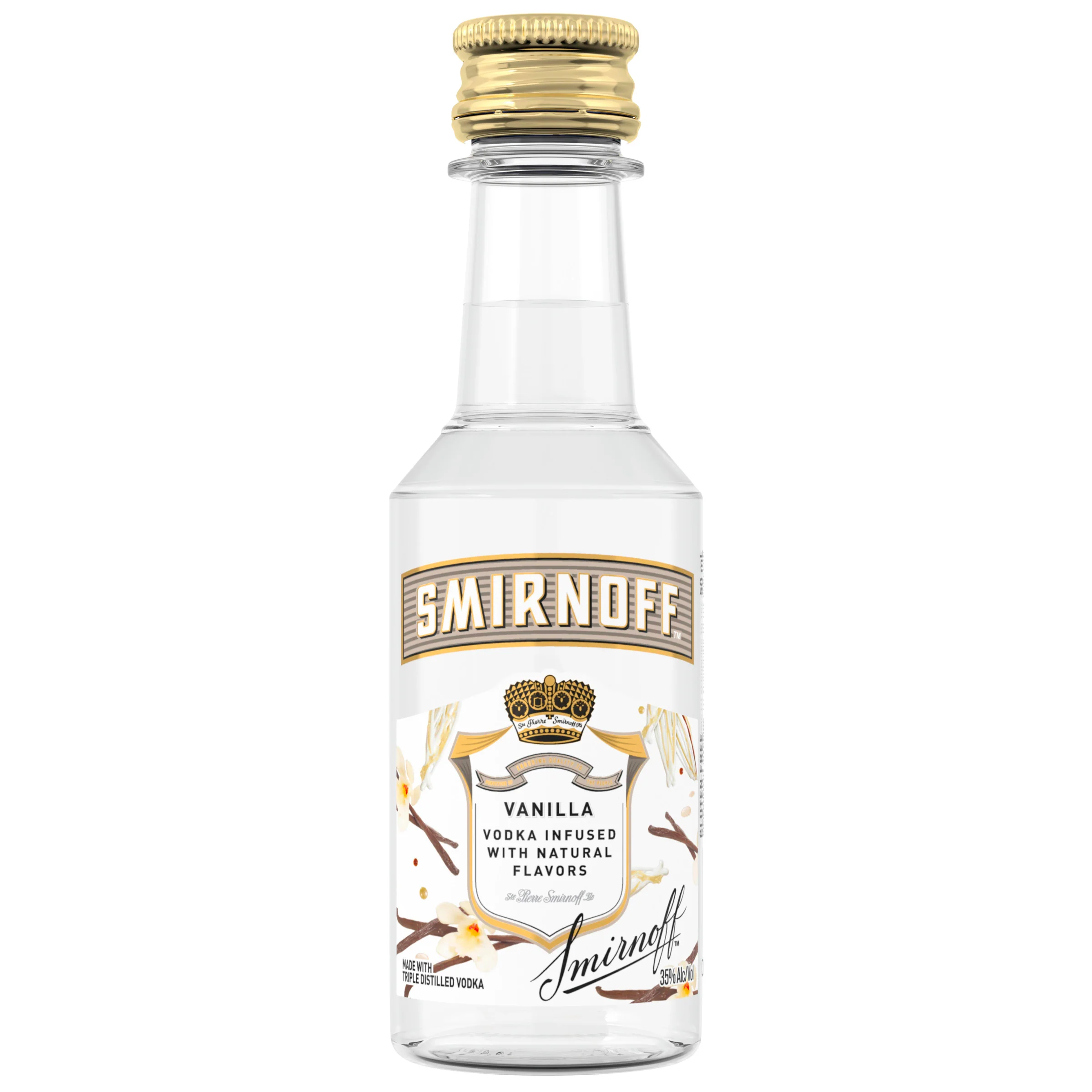 Smirnoff Vanilla 50ml Bottle Liquor Vodka Flavored Vodka Drinkun.com
