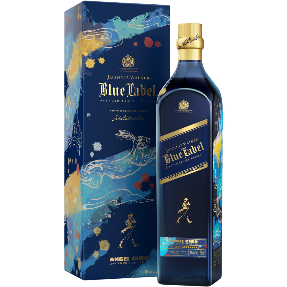 Johnnie Walker Blue Label Blended Scotch Whisky Year of the Rabbit 750ml Glass_bottle Liquor Blended Scotch Whiskey Drinkun.com