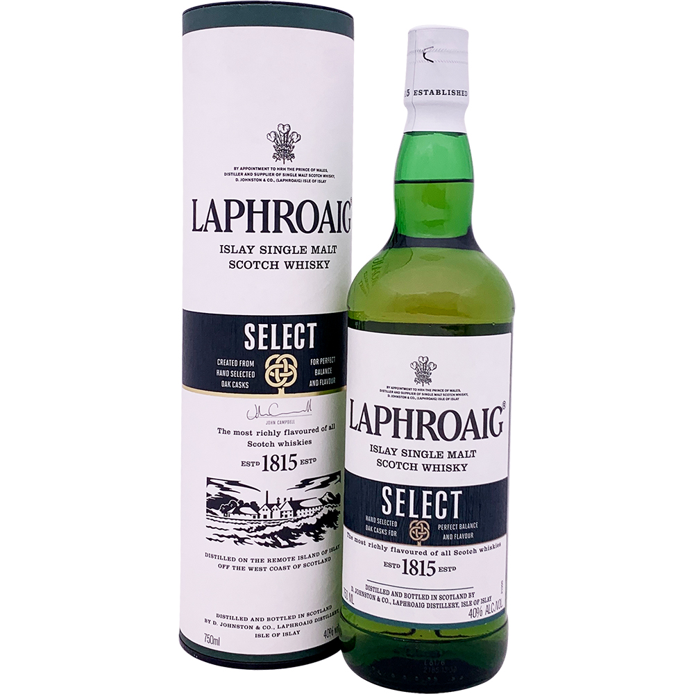 Laphroaig Islay Single Malt Scotch Whisky Select 750ml Glass_bottle Liquor Scotch Whiskey Drinkun.com