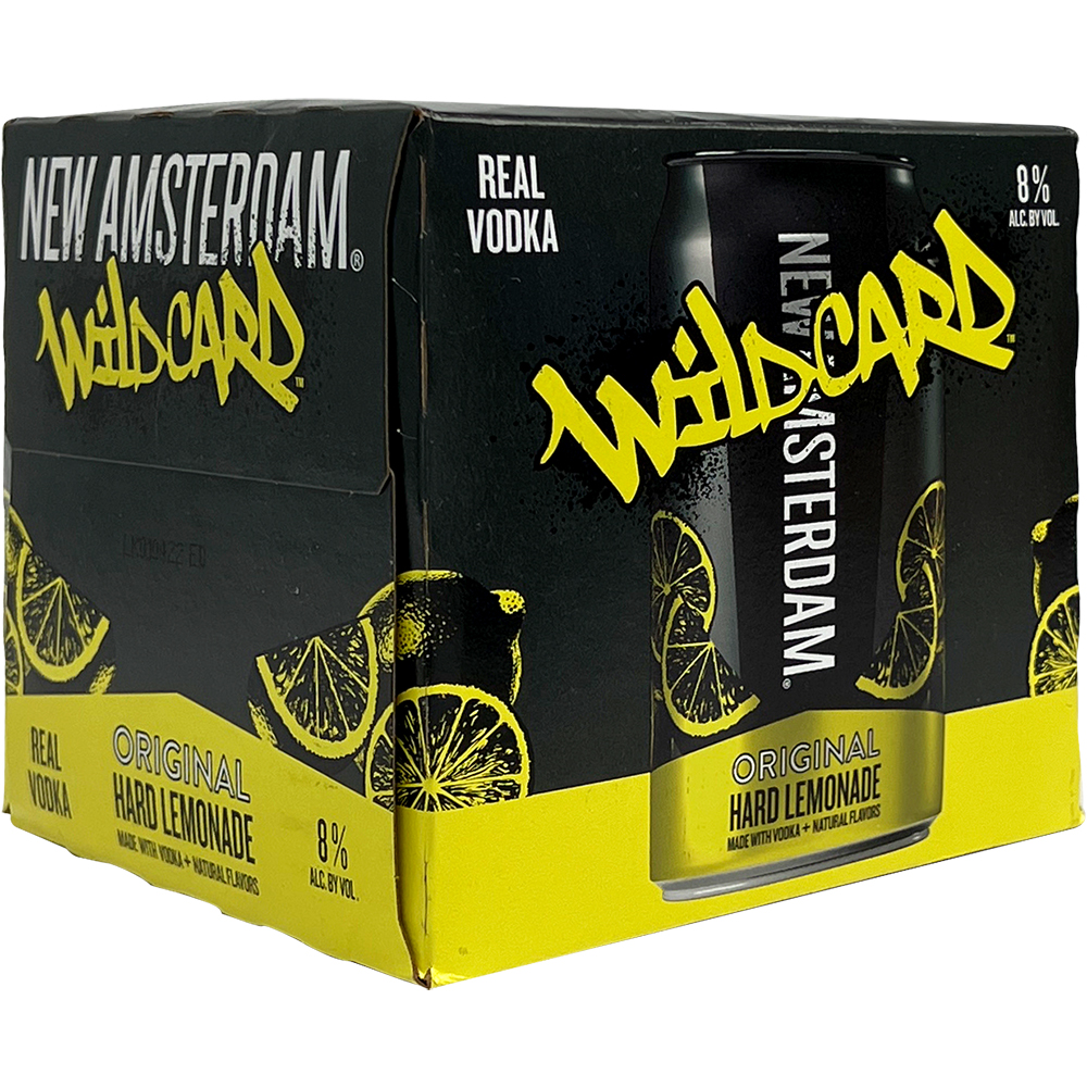 New Amsterdam Wildcard Original Hard Lemonade 4 Pack 1.42oz Box Liquor Alcoholic Cocktails Drinkun.com