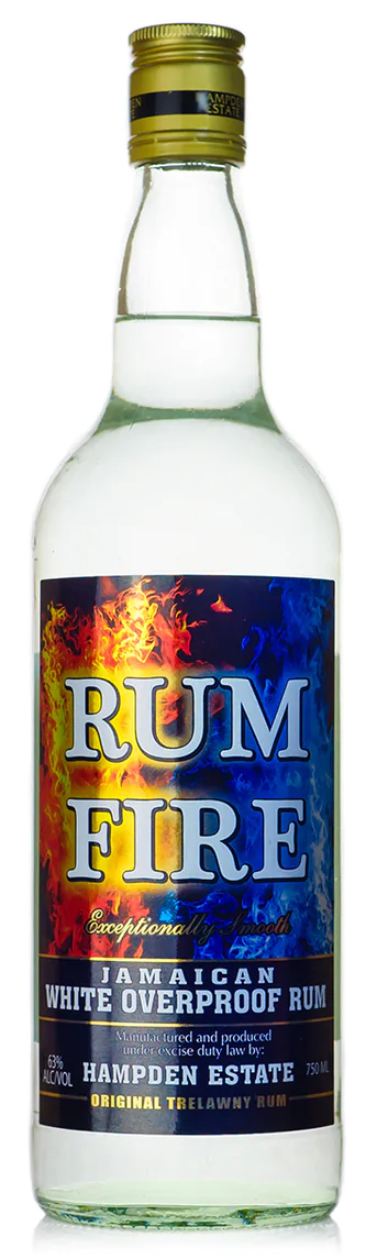 Hampden Estate Rum Fire Jamaican White Overproof Rum 750ml Glass_bottle Liquor Rum Drinkun.com