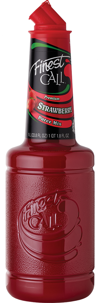 Finest Call Premium Strawberry Puree Mix 1oz Plastic_bottle Liquor Mixers Drinkun.com