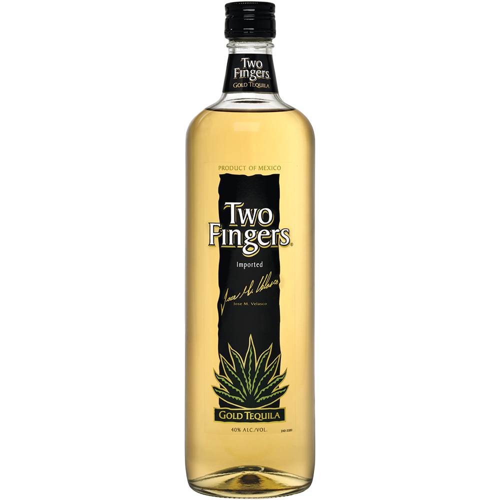 Two Fingers Gold Tequila 750ml Glass_bottle Liquor Tequila Drinkun.com