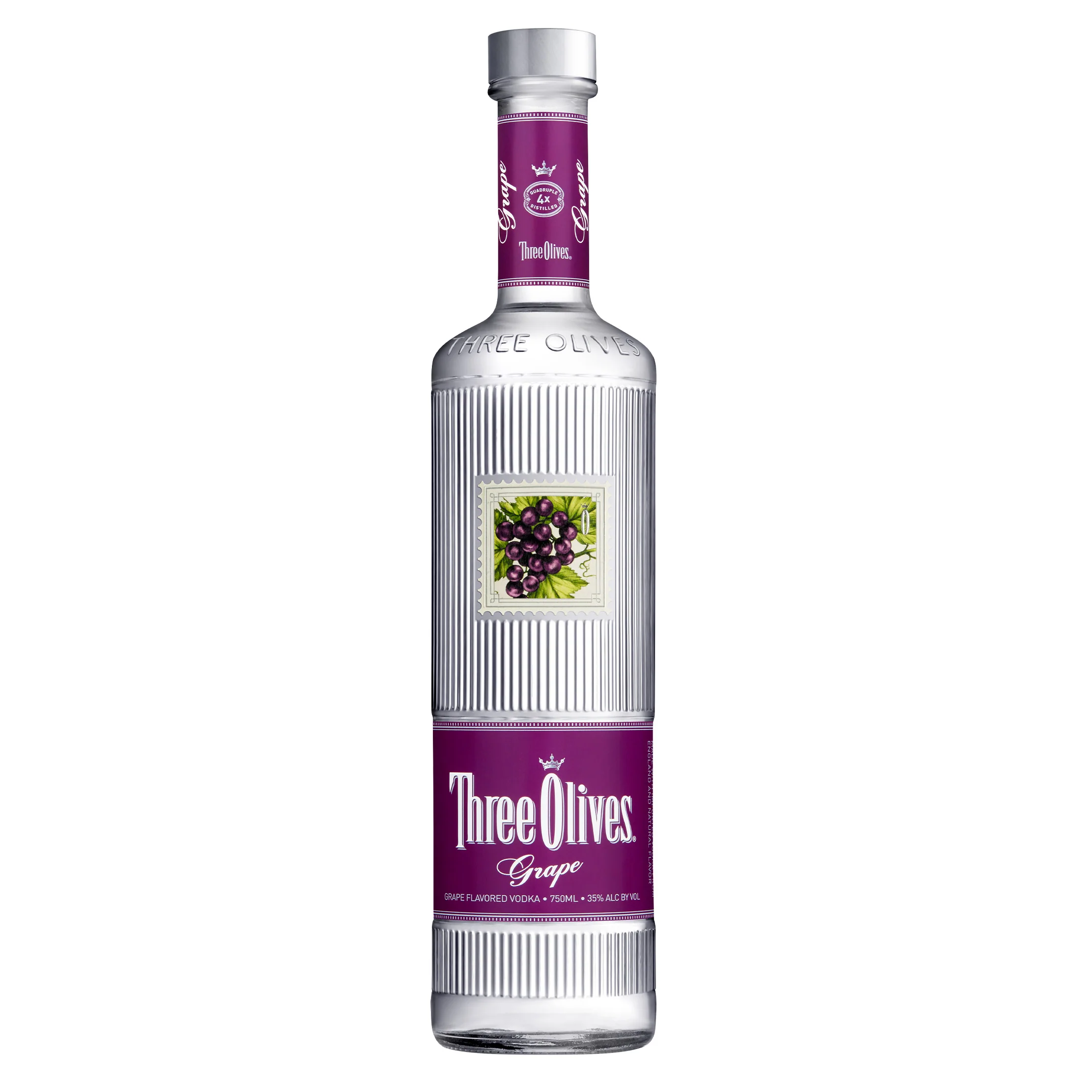 Three Olives Grape Vodka 750ml Glass_bottle Liquor Vodka Flavored Vodka Drinkun.com