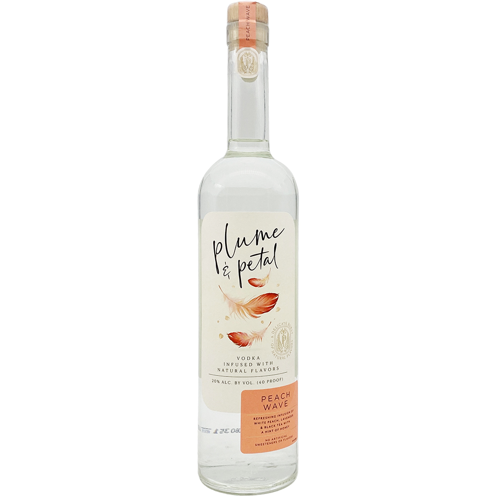 Plume & Petal Vodka Peach Wave 750ml Glass_bottle Liquor Vodka - Flavored Drinkun.com