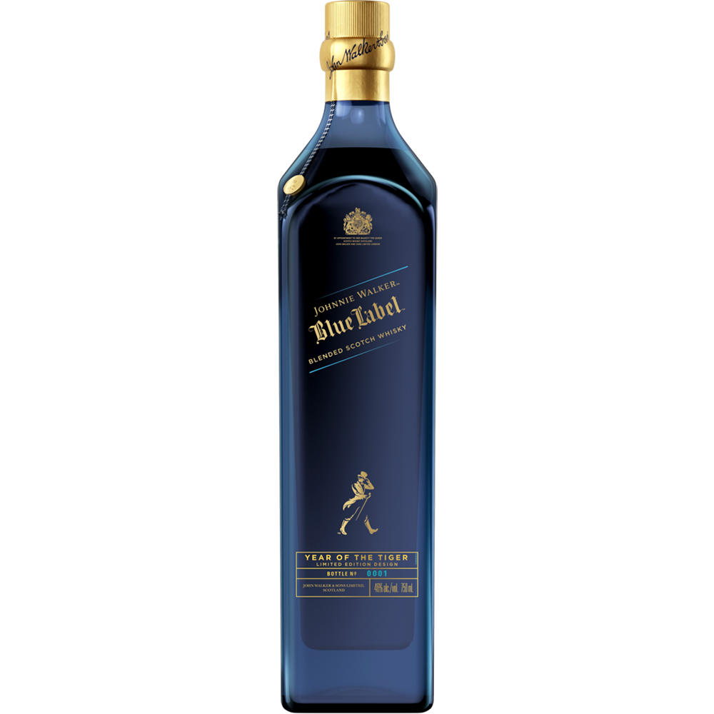 Johnnie Walker Blue Label Blended Scotch Whisky Limited Edition Year of the Tiger 750ml Glass_bottle Liquor Blended Scotch Whiskey Drinkun.com