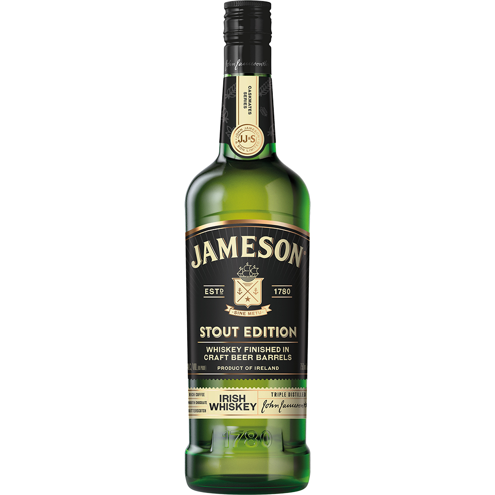 Jameson Caskmates Irish Whiskey - Aged in Craft Beer Barrels - Stout Edition 750ml Glass_bottle Liquor Irish Whiskey Drinkun.com