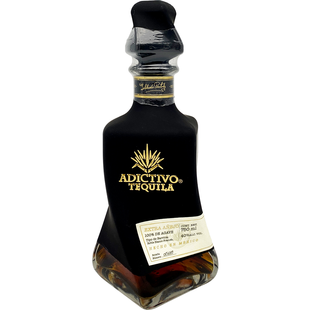 Adictivo Tequila Extra Anejo Black 750ml Bottle Liquor Tequila Anejo Tequila Drinkun.com